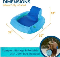 SwimWays Spring Float SunSeat With PDQ - Blue -Island Beach Gear 00fb19ecefb4ae92f46eccd2f2facd5d 83782.1669782956