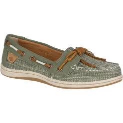 Sperry Top-Sider Sperry® Women's Barrelfish Linen Boat Shoe - Olive