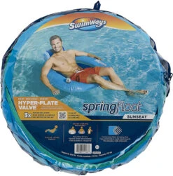 SwimWays Spring Float SunSeat With PDQ - Blue -Island Beach Gear 84f4893944609390bb3b5ae7eb7a32cc 72636.1669782961