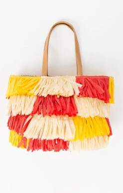 Pia Rossini Garcia Tote - Natural Red/Lemon