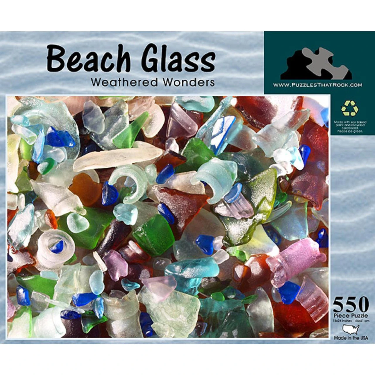 Puzzles That Rock 550 Piece Puzzle - Beach Glass (Weathered Wonders) 1 Puzzles That Rock 550 Piece Puzzle - Beach Glass (Weathered Wonders)